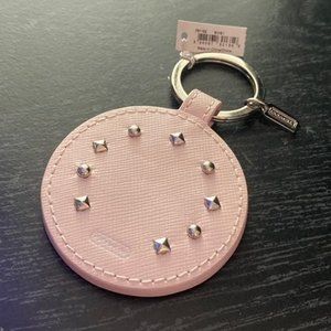 NWT Coach Studded Leather Key Chain/Fob/Ring